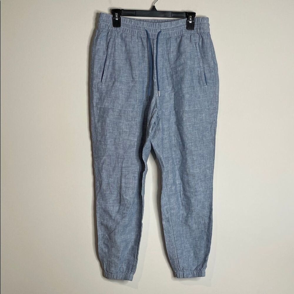 Athleta Women’s Blue Linen Retreat Joggers Size 8